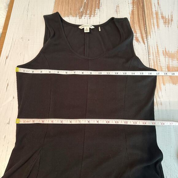 Toad & Co Daisy Ribbed Sleeveless Super Soft Knit Dress Size Large Black - Picture 8 of 9